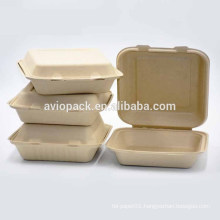 Biodegradable paper pulp disposable takeaway lunch box